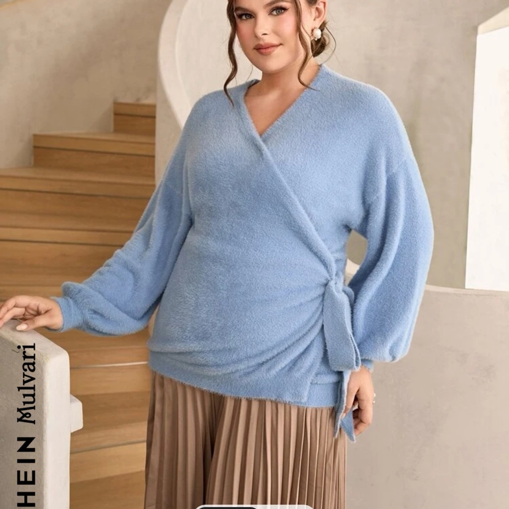 Wrap tie side cardigan/sweater